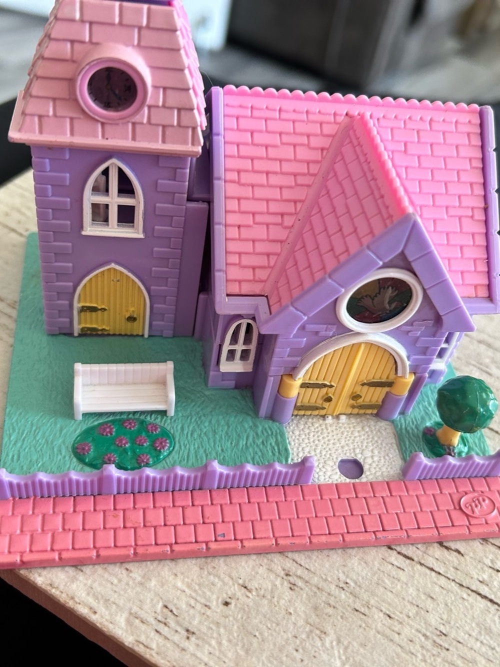 POLLY POCKET Purple & Pink Toy Dollhouse with Yellow Doors